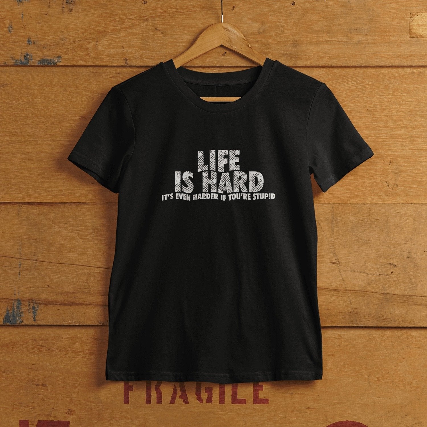 Life is Hard Men's Black T-Shirt