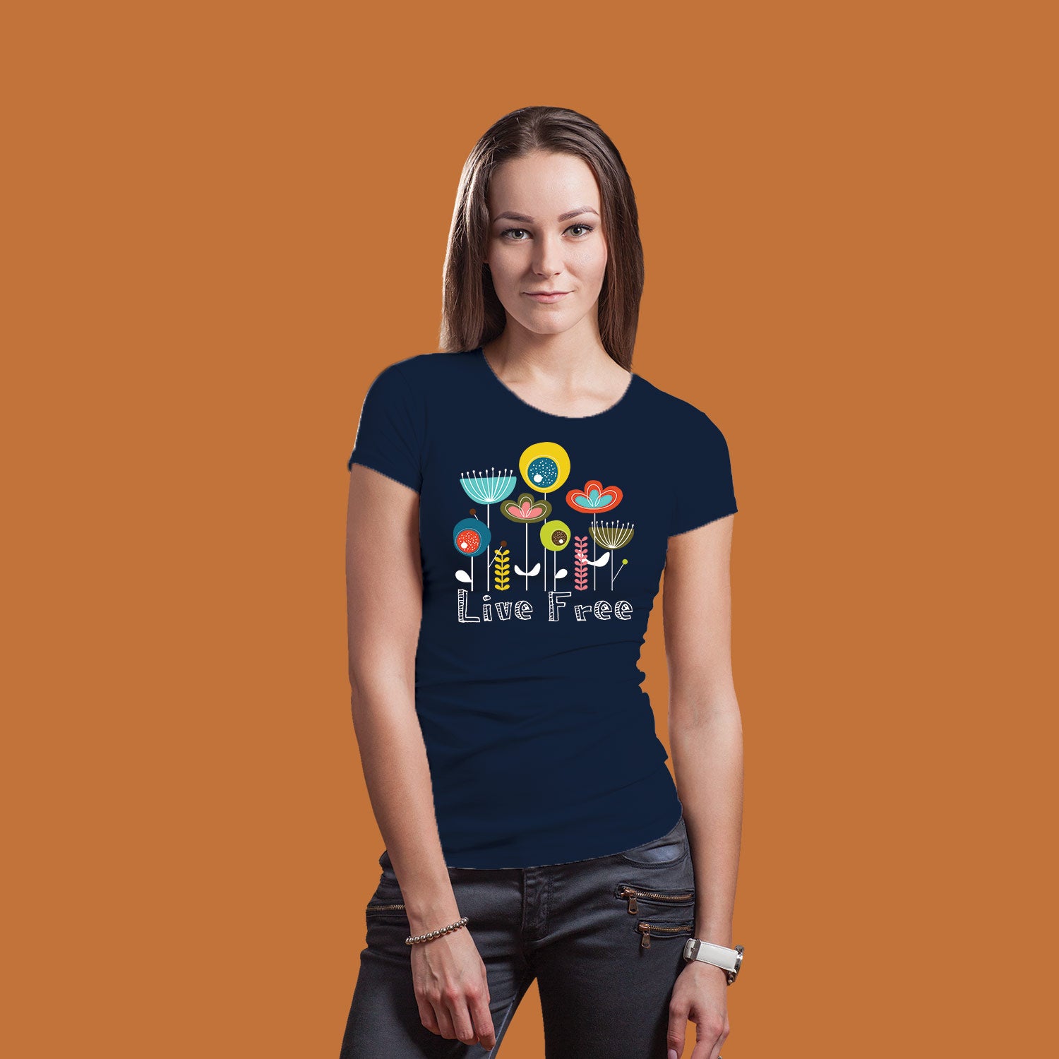 Live Free Women Tees – Tantra Original Brand Since 1997 – Graphic Cotton T-shirt Everyday Wear - Shipping Globally!