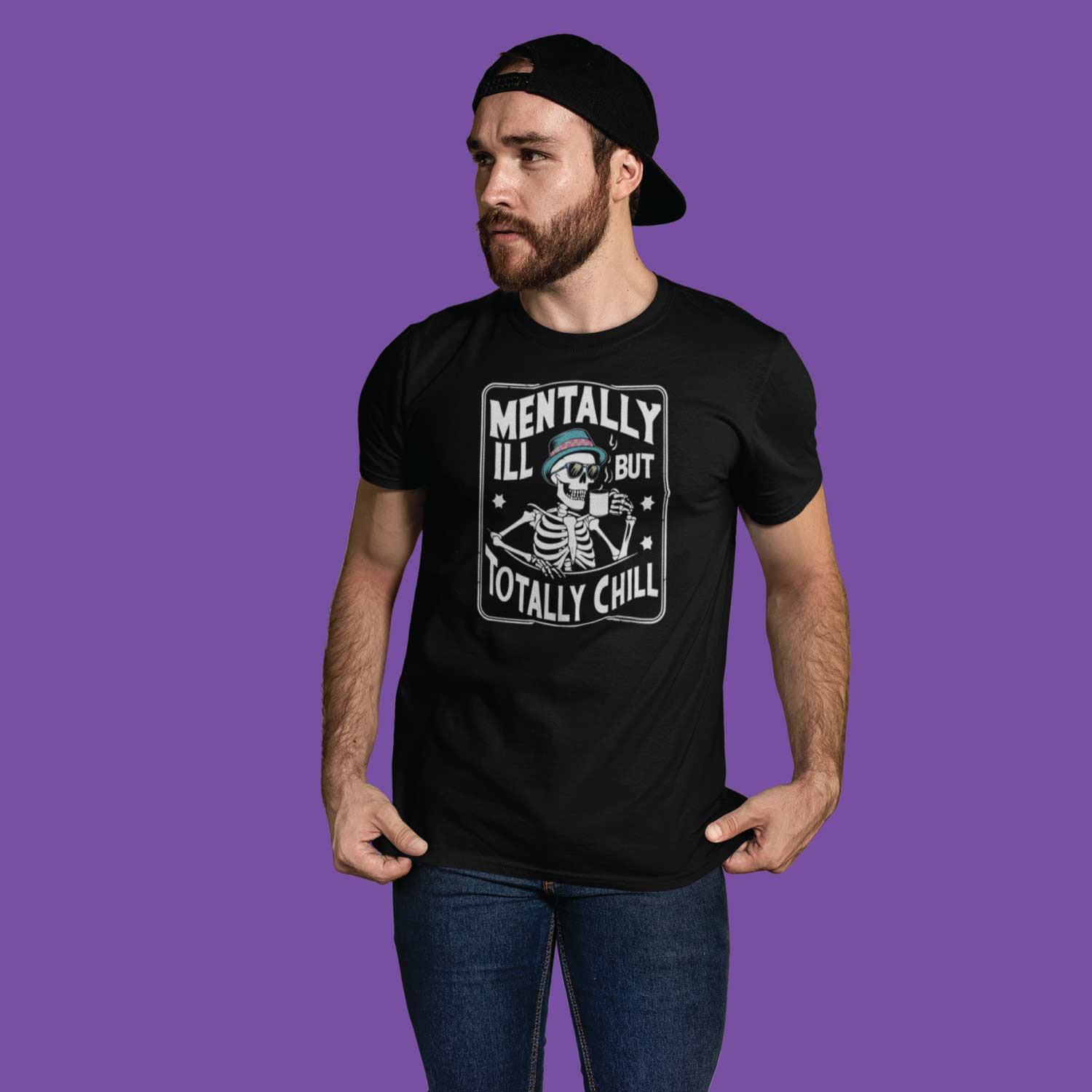 Mentally Chill – Tantra Original Brand Since 1997 – Unisex Graphic Cotton Tee – Mood-Inspired Wear - Shipping Globally!