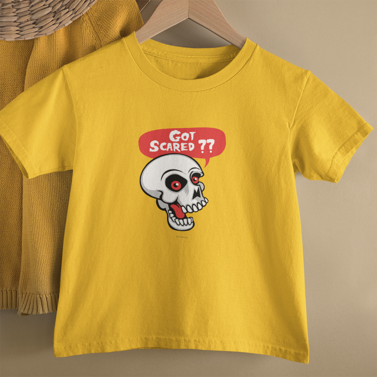 Got Scared - Kids Printed Round Neck T-shirts