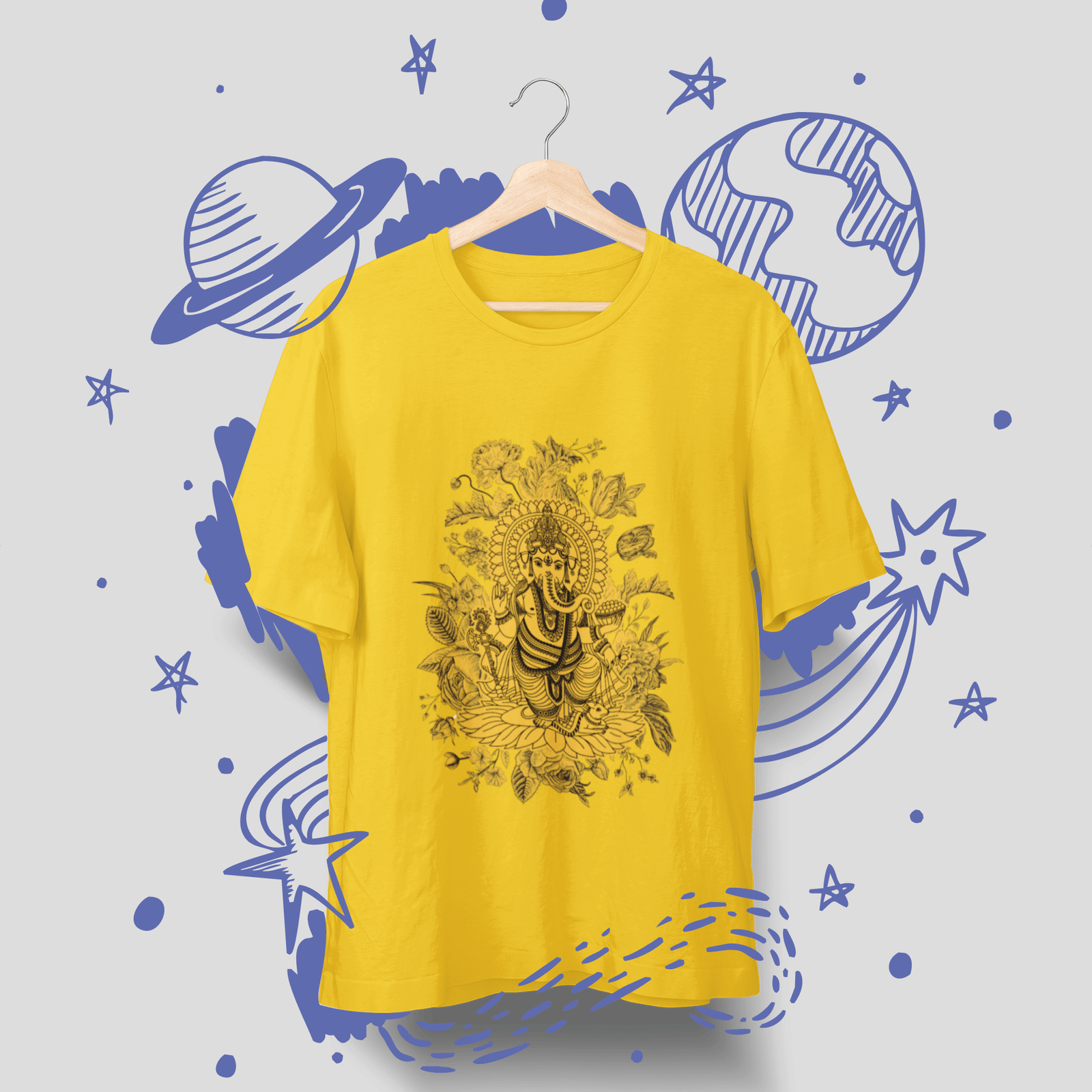 Floral Ganpati-Mens Tshirt - Shipping Globally!