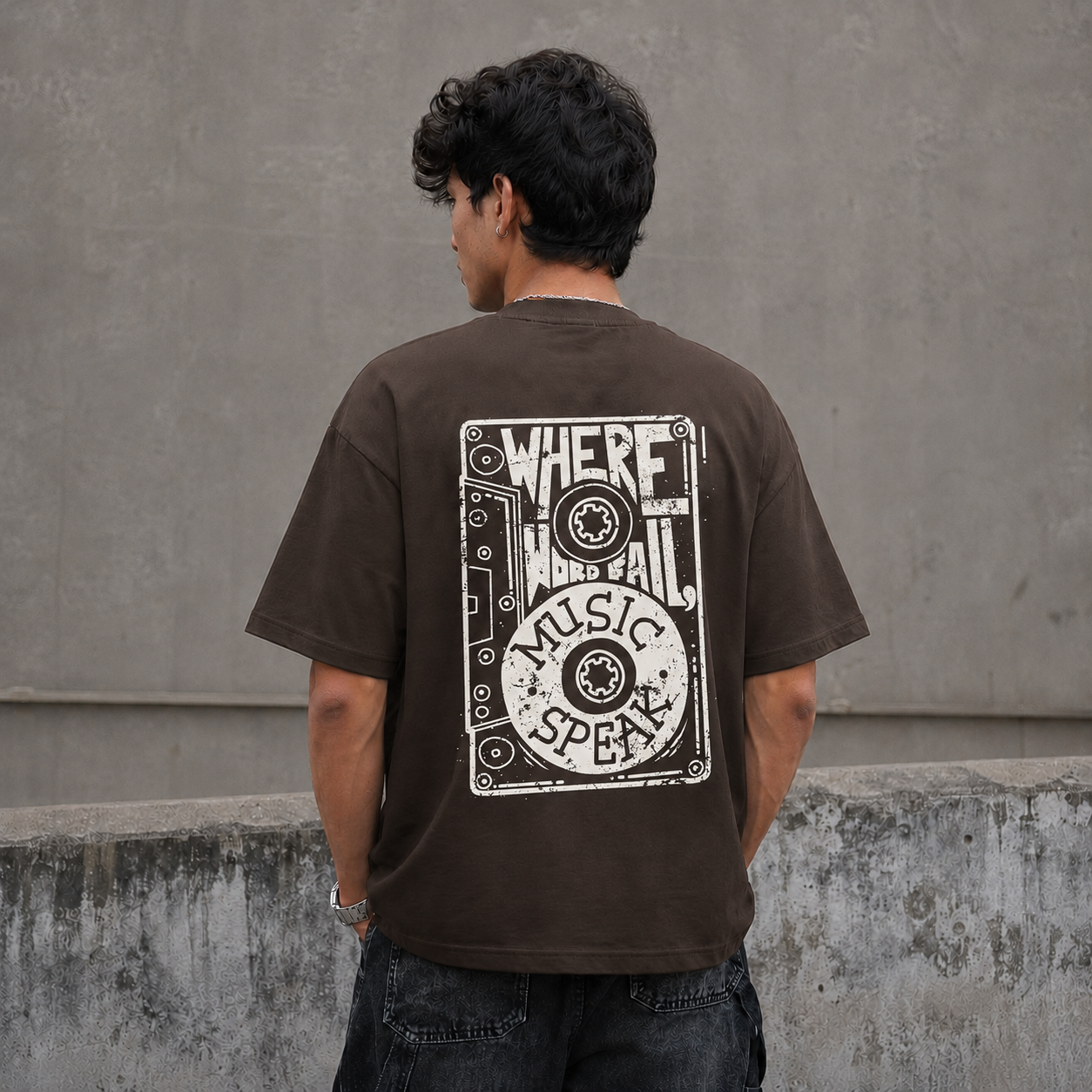 Music Oversize Back Print – Tantra Original Brand Since 1997 – Unisex Cotton Tee Everyday Wear - Shipping Globally!