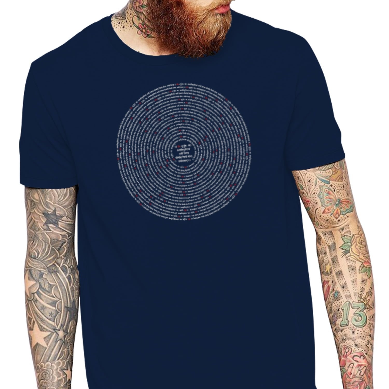 Script Printed Mens T-shirt - Shipping Globally!