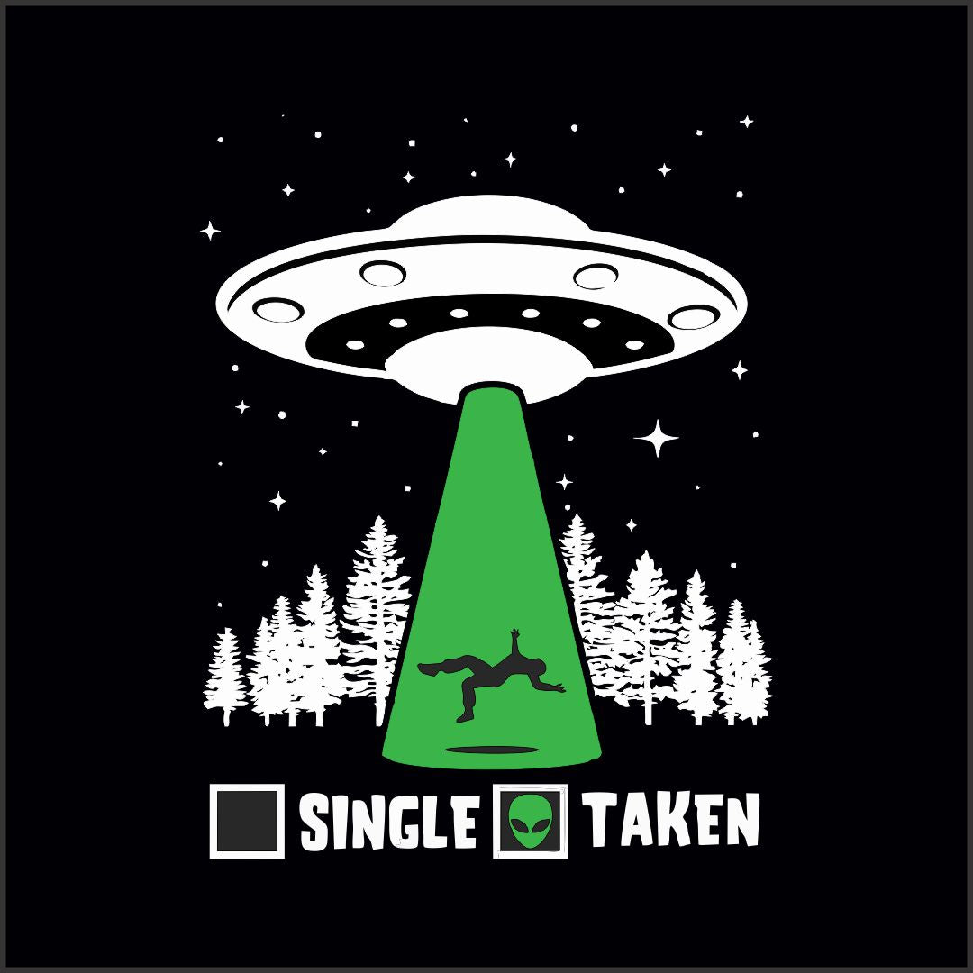 Tantra New! Single or Taken Original Unisex 100% Cotton Round Neck Printed Tshirt - Shipping Globally!