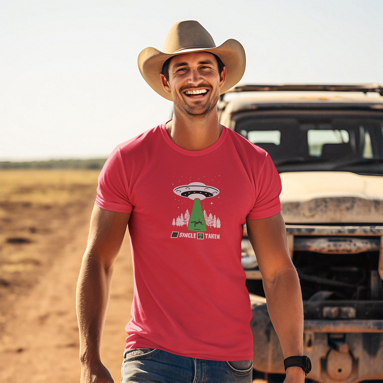 Tantra New! Single or Taken Original Unisex 100% Cotton Round Neck Printed Tshirt - Shipping Globally!