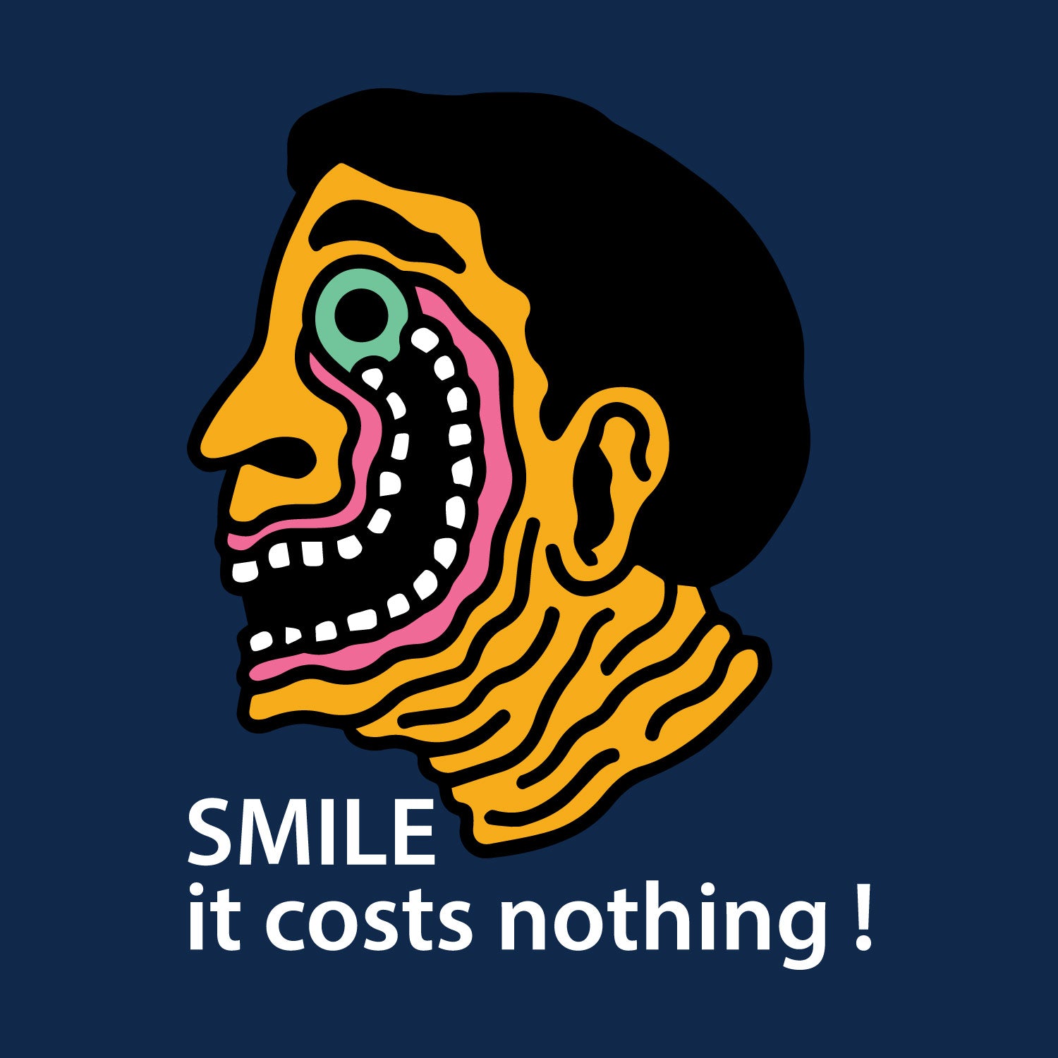Smile! It Costs Nothing – Tantra Original Brand Since 1997 – Unisex Cotton Tee – Casual Everyday Wear - Shipping Globally!