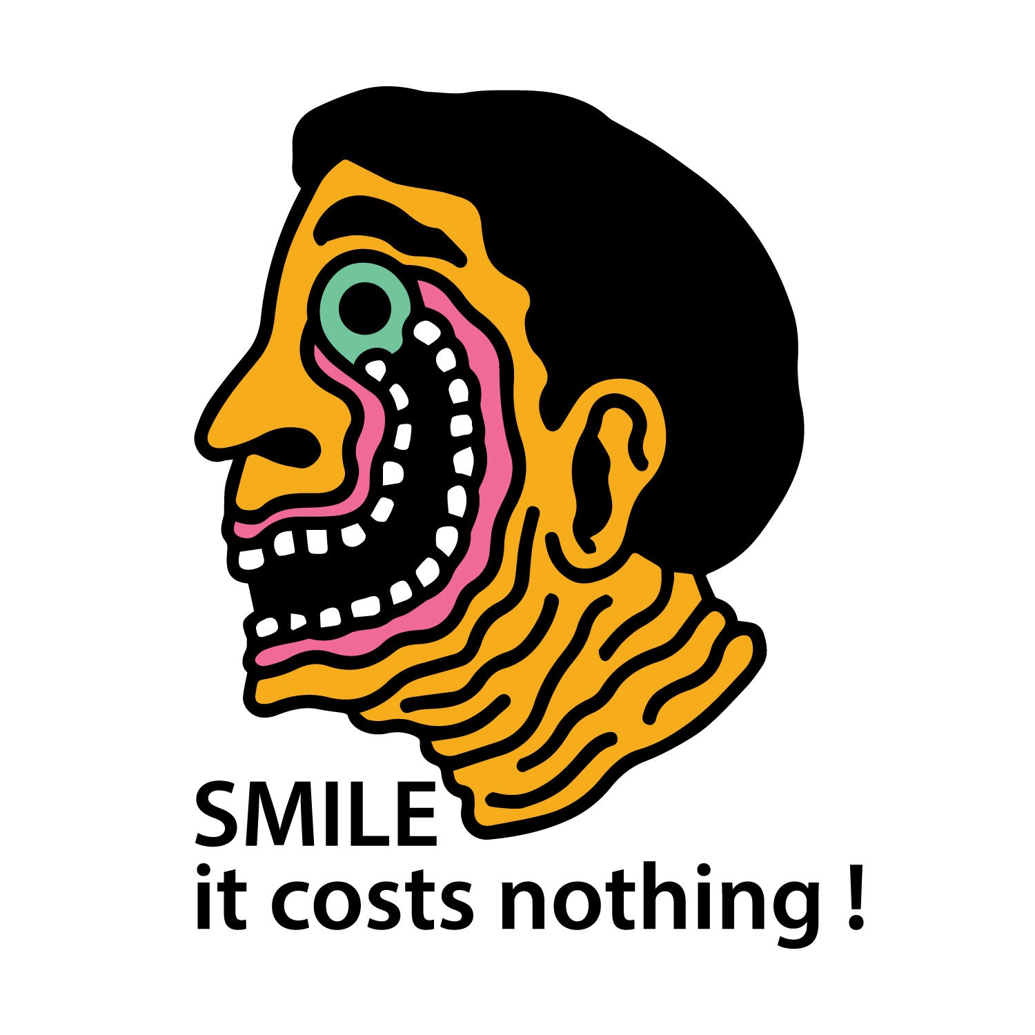Smile! It Costs Nothing – Tantra Original Brand Since 1997 – Unisex Cotton Tee – Casual Everyday Wear - Shipping Globally!