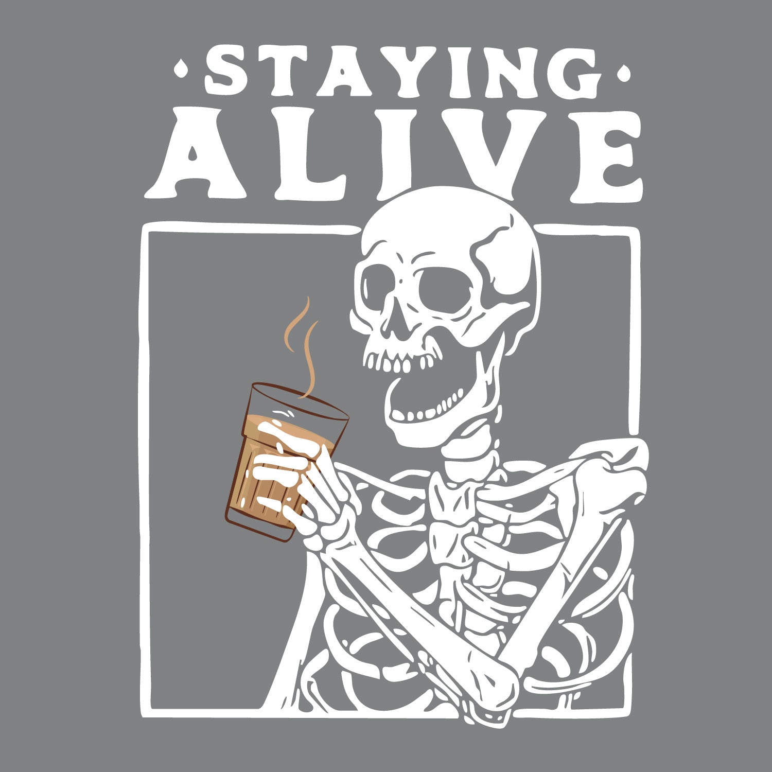 Tantra Staying Alive 100% Cotton Round Neck Printed Tshirt - Shipping Globally!