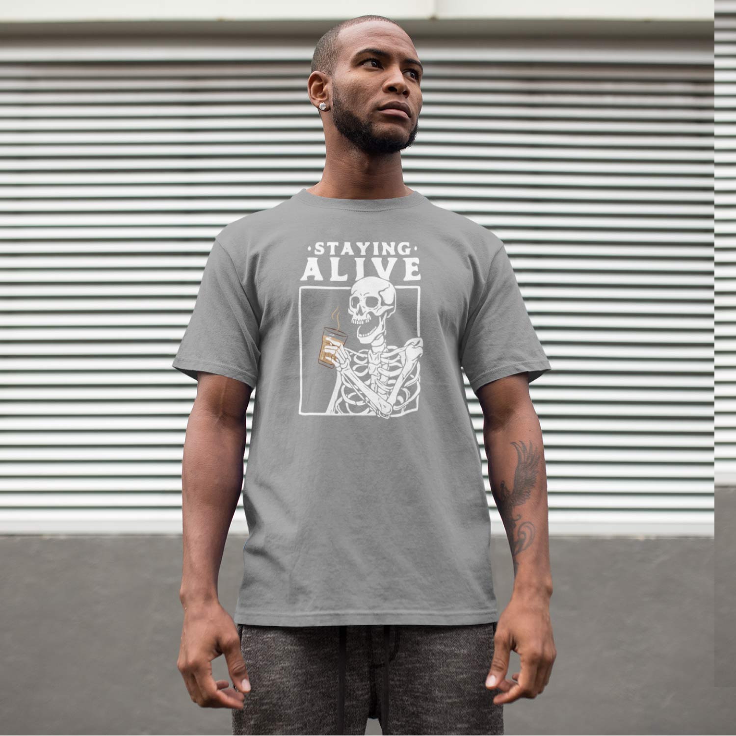 Tantra Staying Alive 100% Cotton Round Neck Printed Tshirt - Shipping Globally!
