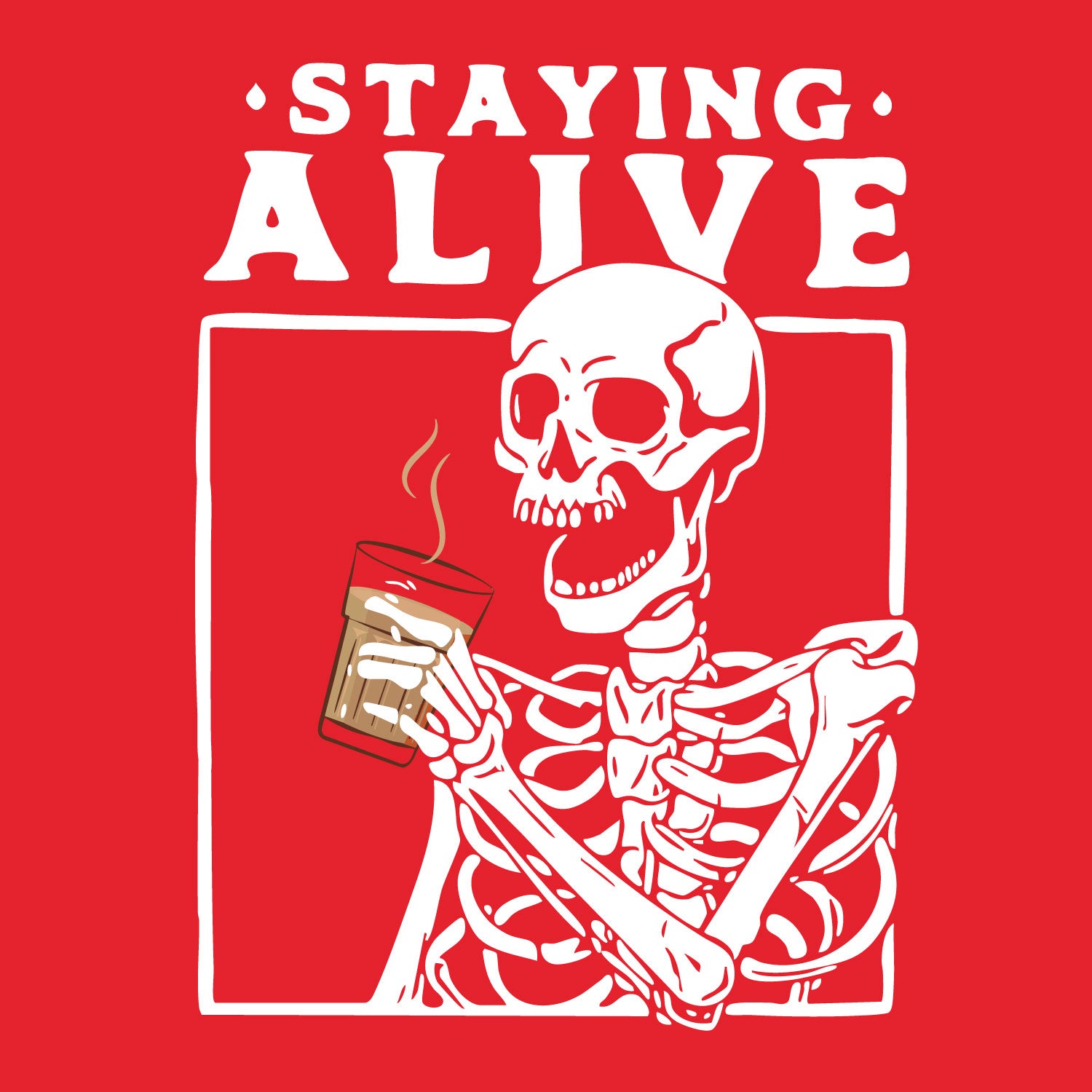 Tantra Staying Alive 100% Cotton Round Neck Printed Tshirt - Shipping Globally!