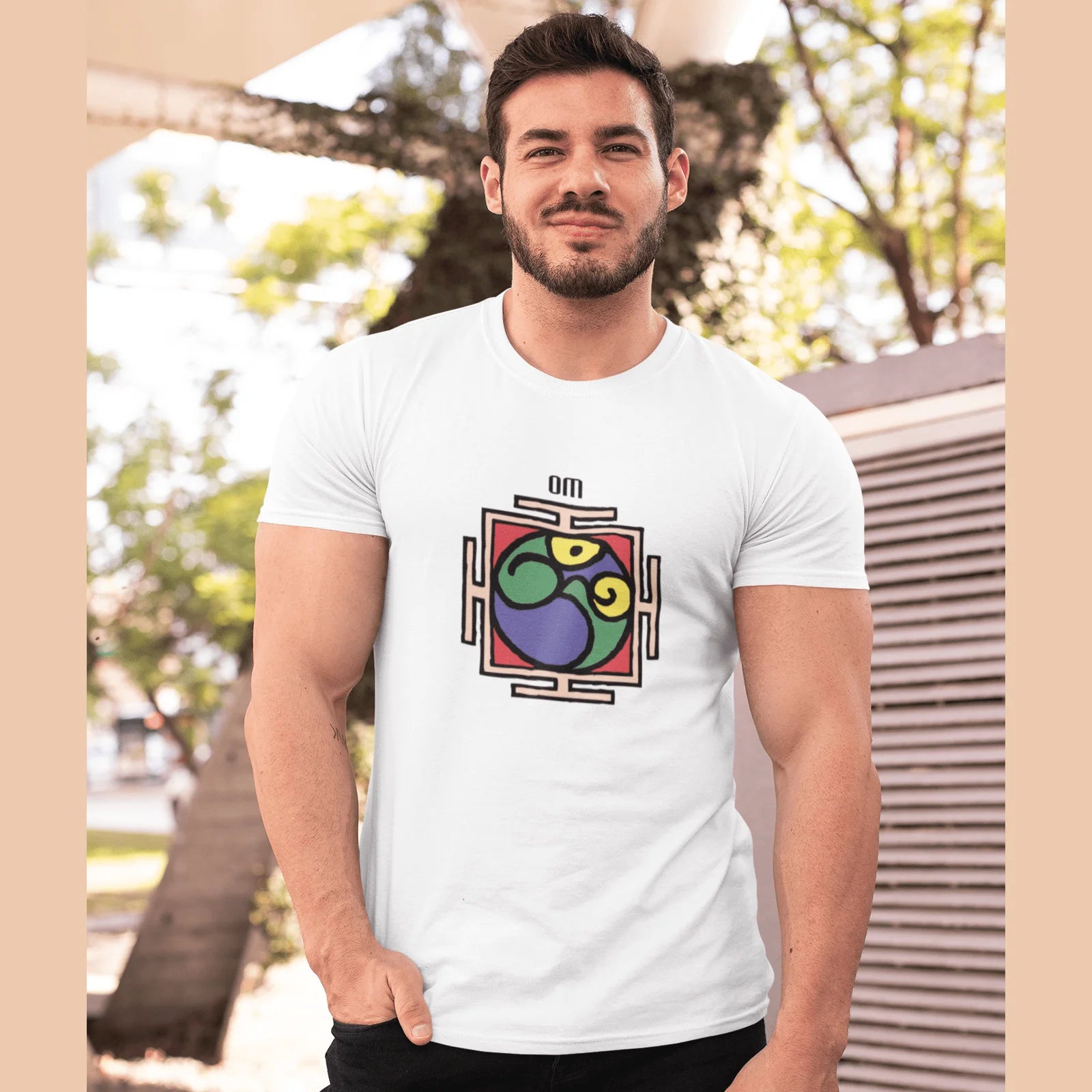 Yantra Om-Mens-Tshirt - Shipping Globally!