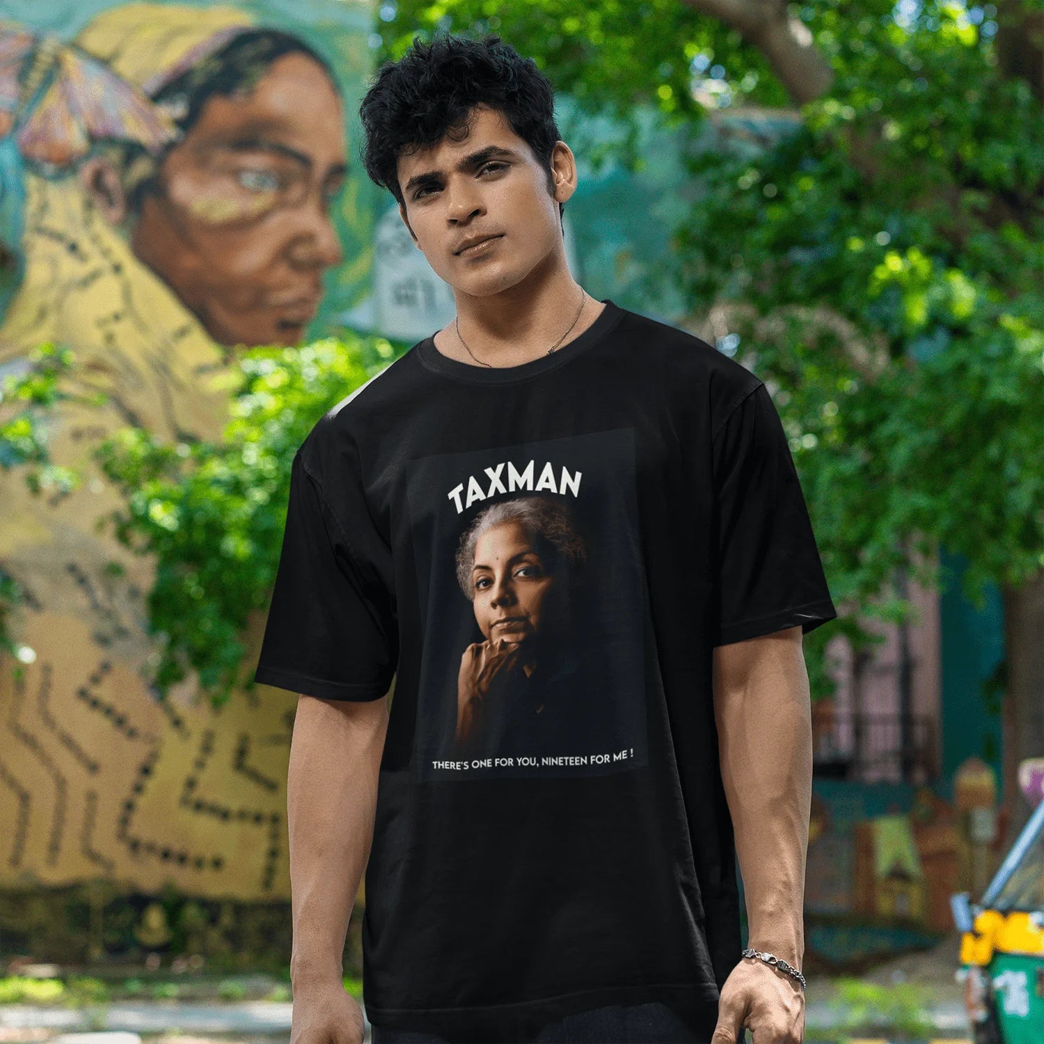 Taxman Men's Round Neck Printed T-Shirt - Shipping Globally!