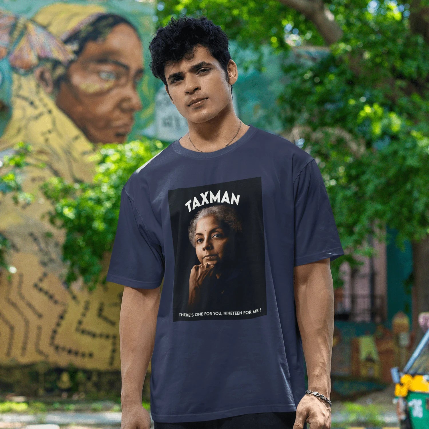 Taxman Men's Round Neck Printed T-Shirt - Shipping Globally!