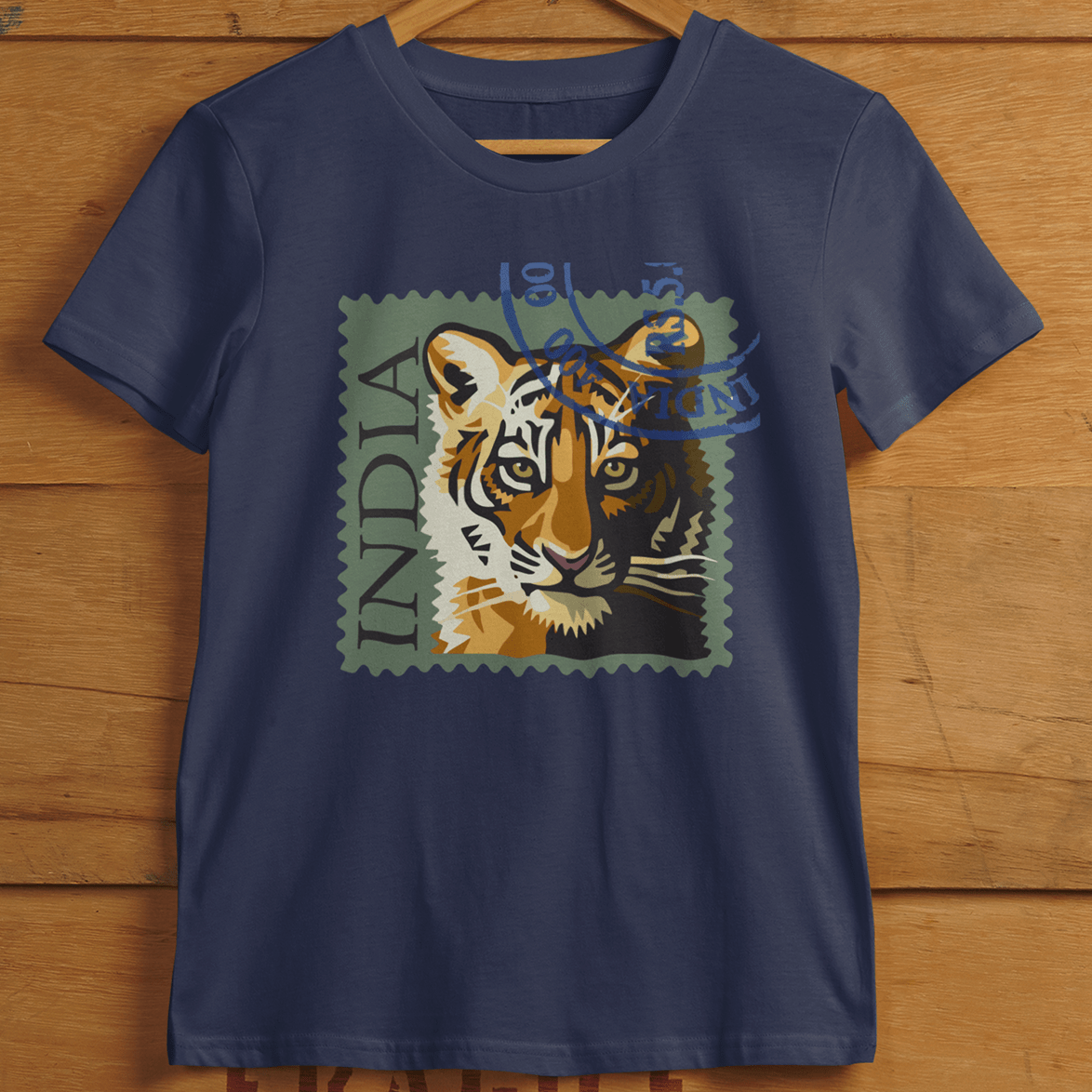 Tiger India Men's Round Neck Printed T-Shirt - Shipping Globally