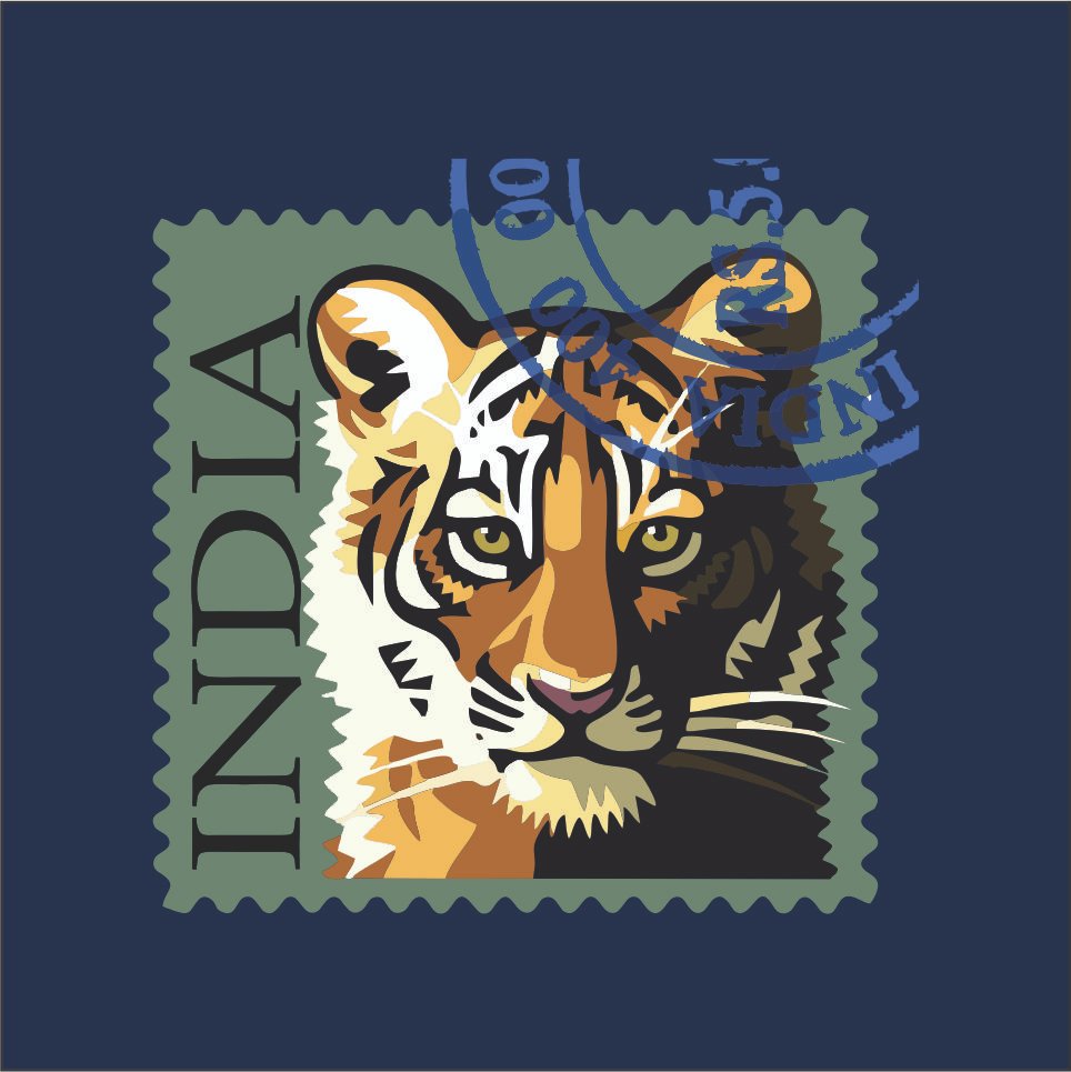 Tiger India Men's Round Neck Printed T-Shirt - Shipping Globally
