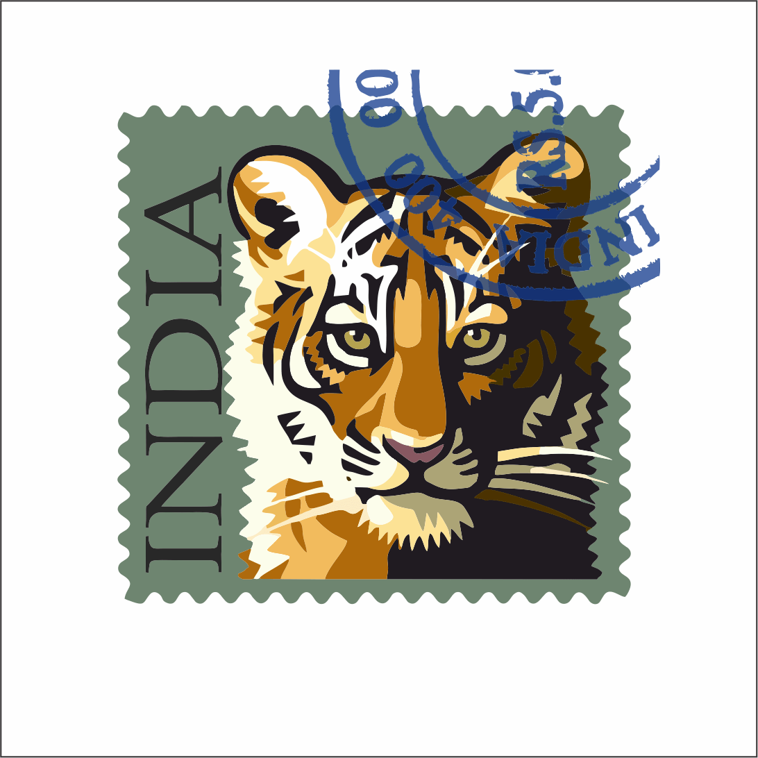 Tiger India Men's Round Neck Printed T-Shirt - Shipping Globally