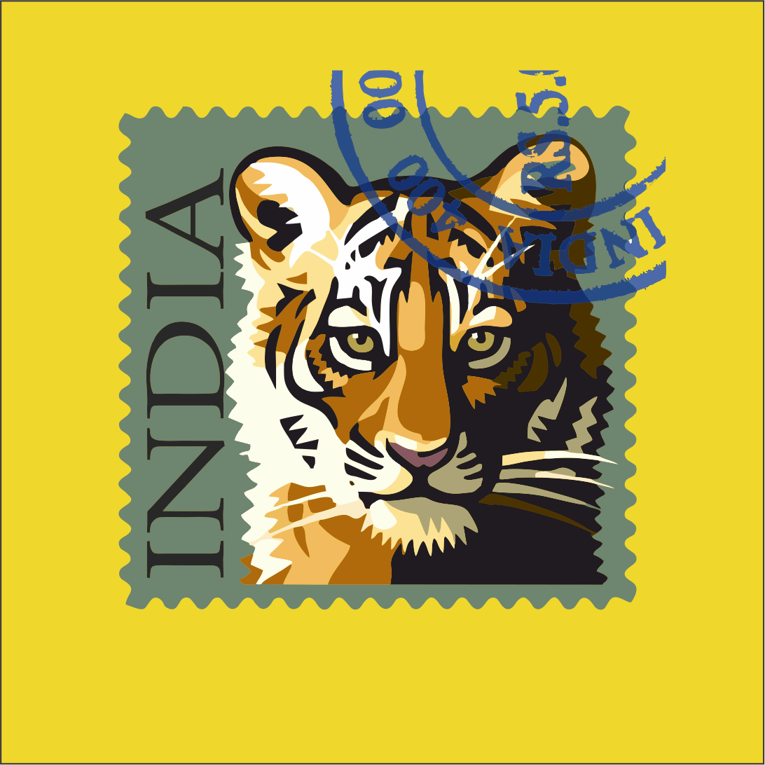 Tiger India Men's Round Neck Printed T-Shirt - Shipping Globally