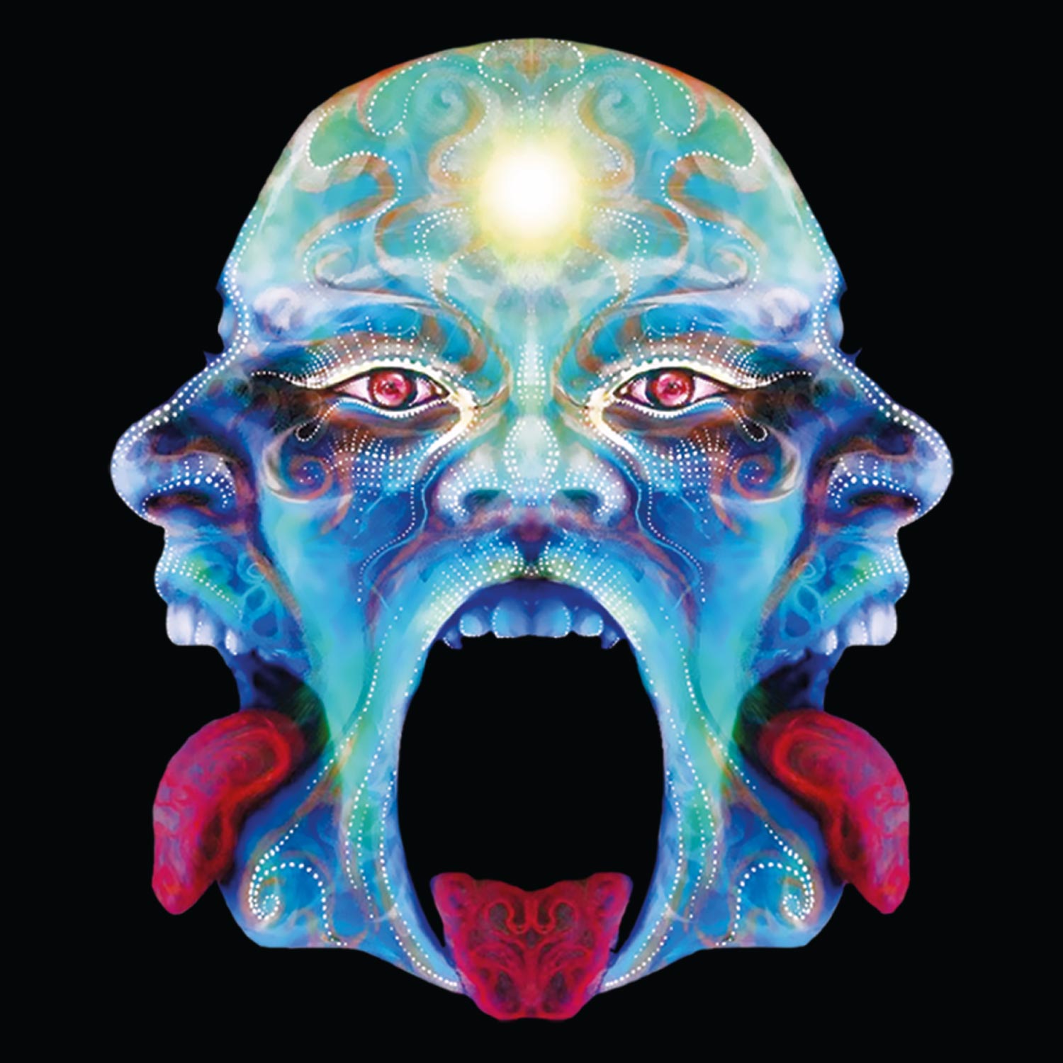 Tantra Tri Head 100% Cotton Round Neck Graphic Printed T-Shirt - Shipping Globally!