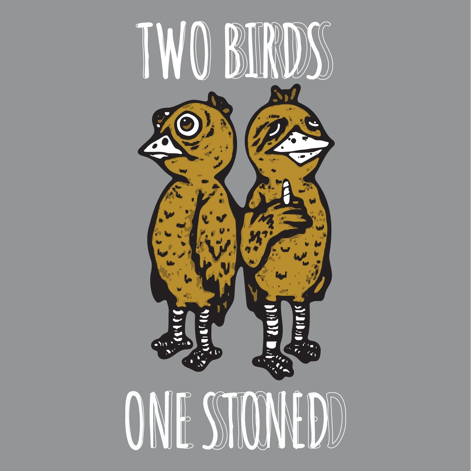 Tantra Two Birds 100% Cotton Round Neck Printed Tshirt - Shipping Globally!