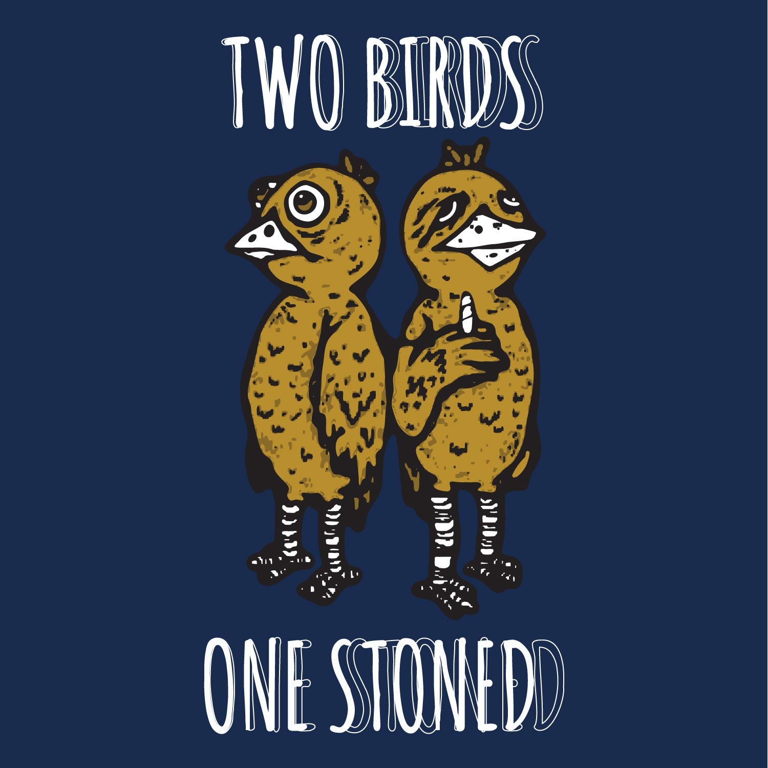Tantra Two Birds 100% Cotton Round Neck Printed Tshirt - Shipping Globally!