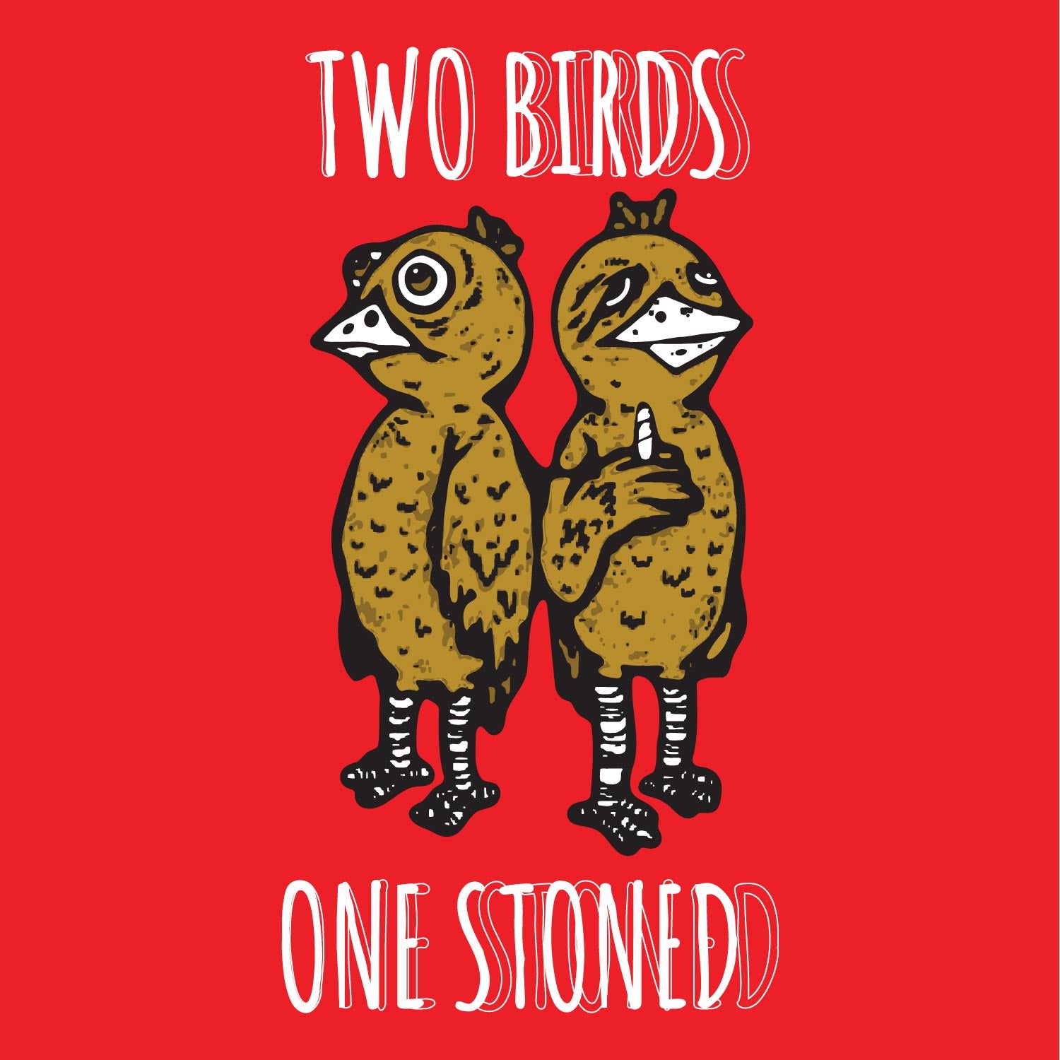 Tantra Two Birds 100% Cotton Round Neck Printed Tshirt - Shipping Globally!
