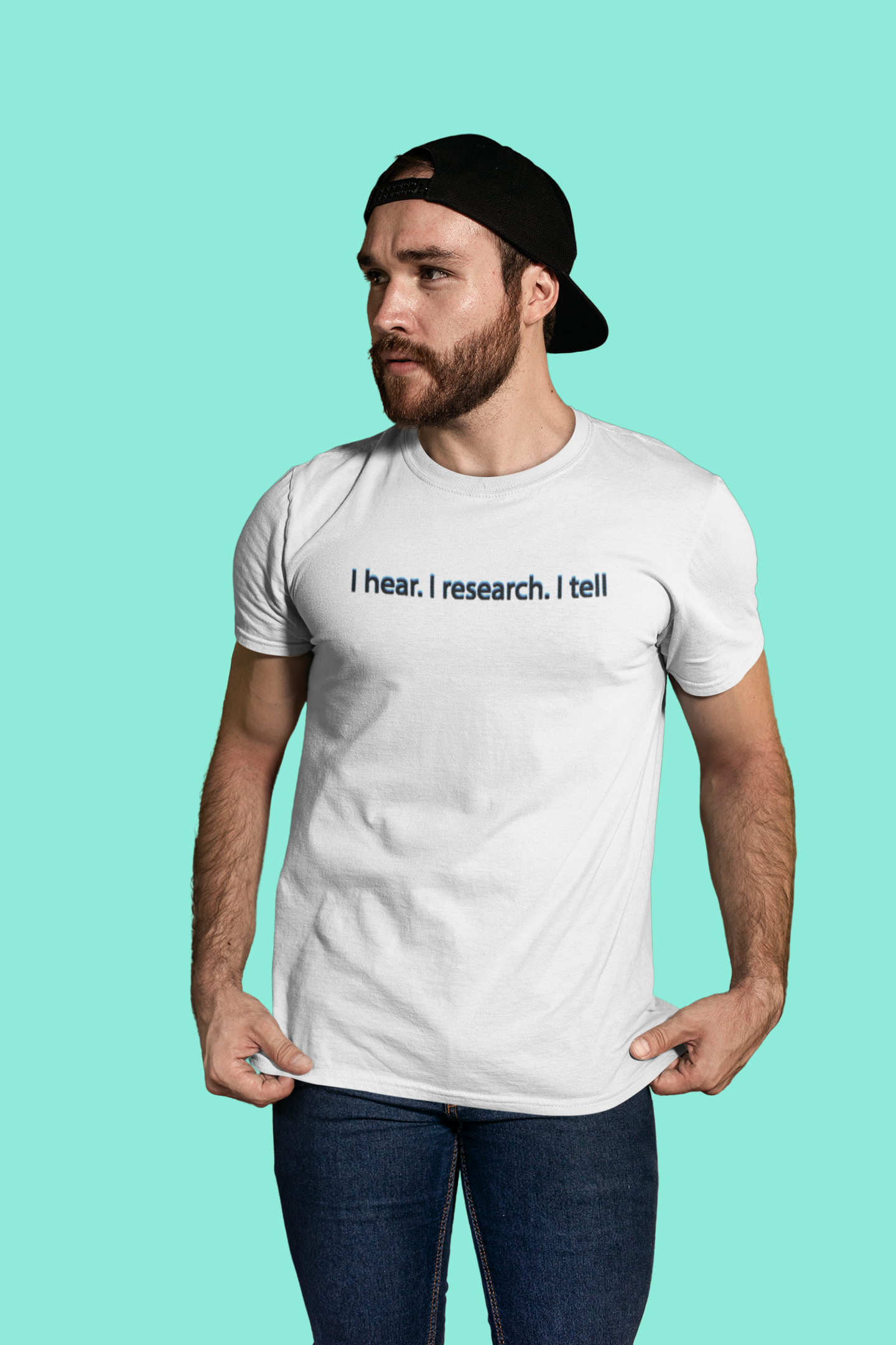 I Hear I Research I Tell  – Tantra Original Brand Since 1997 – Unisex Graphic Cotton Tee – Curious & Witty Casual Wear - Shipping Globally!
