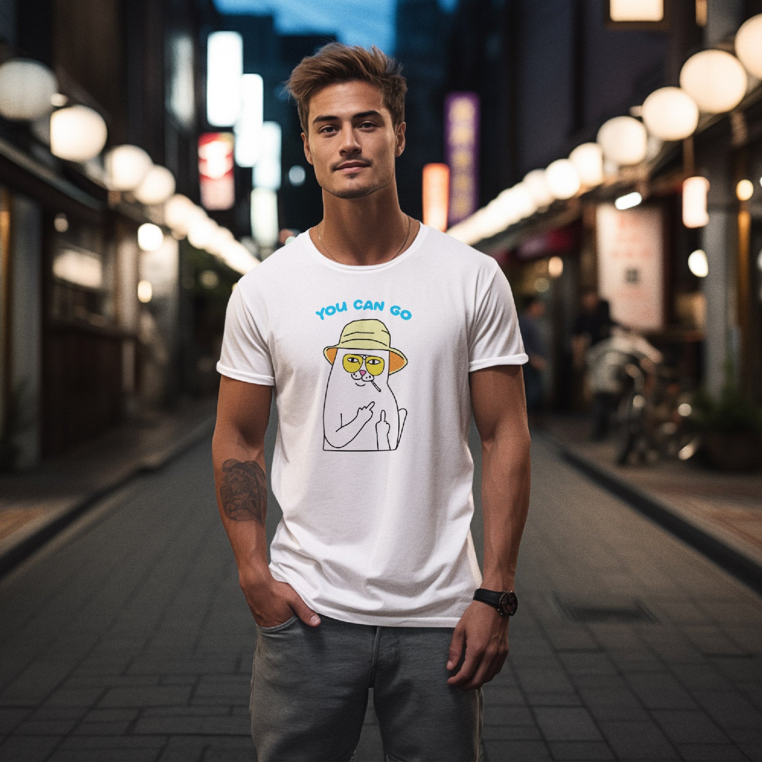 Tantra You Can Go  100% Cotton Round Neck Printed Tshirt - Shipping Globally!
